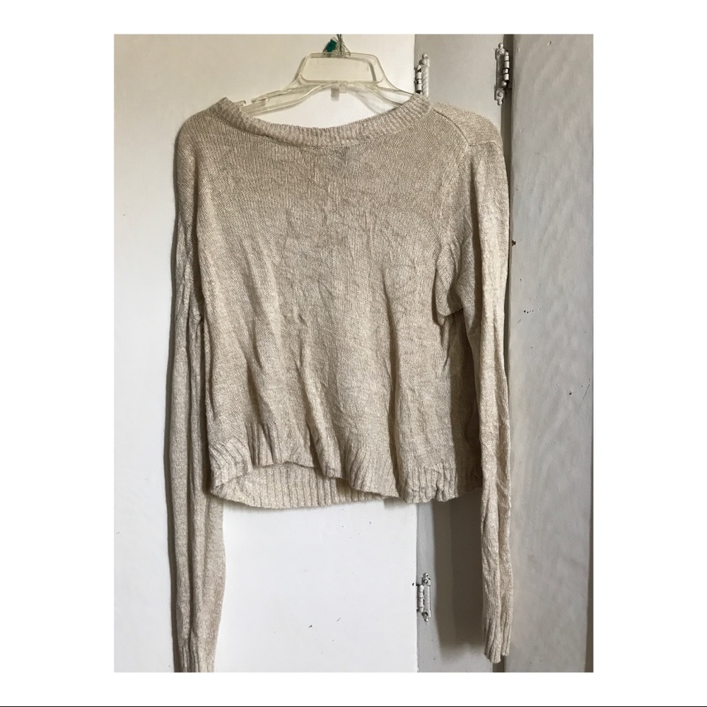 Cream Tight Knitted Sweater